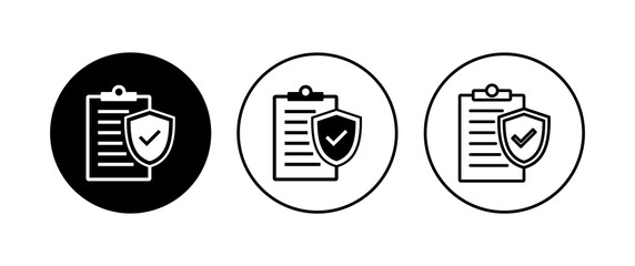 Insurance icon set. insurance symbol vector