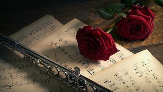 Roses And Flute Display - Concert, Classical Greats