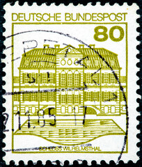 stamp printed in the Federal Republic of Germany with the image of the Wilhelmsthal Castle