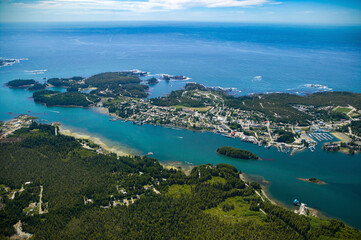 Fototapeta premium Stock Aerial Photo of Ucluelet West Coast Vancouver Island British Columbia, Canada