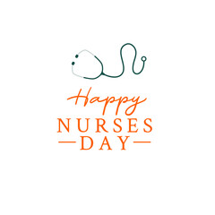 Thank you nurses design template. Happy international nurses day celebrations. 