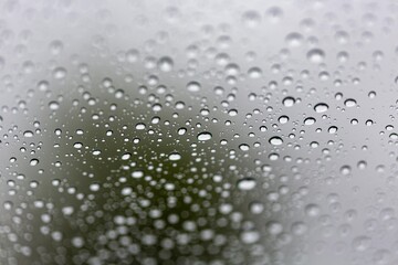 water drops on glass, macro shot.