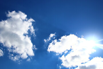 blue sky with clouds good sunny weather summer