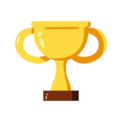 Isolated trophy icon. Winners cup