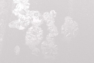 Fototapeta premium Camellia petals that fell to the ground. Metallic silver background. 3D illustration. 3D render.