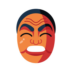 Isolated traditional south korea mask