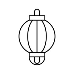 Isolated korean traditional lamp icon