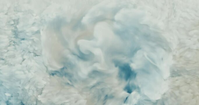 Eye of the storm, cloud rotating vortex animation. turbulent clouds, large windstorm or smoke over water. 