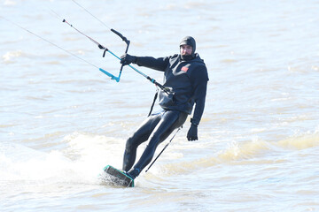 Kite Rider on the river