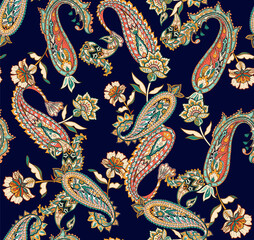 indian traditional pattern, paisley pattern for textiles and decoration
