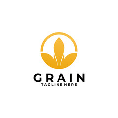 wheat grain logo icon vector isolated