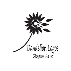 Dandelion vector icon design template