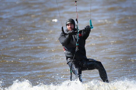 Kite Rider on the river