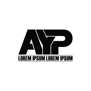 AYP letter monogram logo design vector
