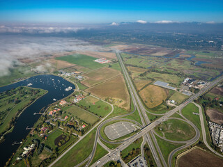 Stock aerial photo of Highway  and King George Blvd Surrey, Canada
