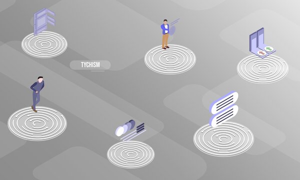 Tychism concept on abstract design