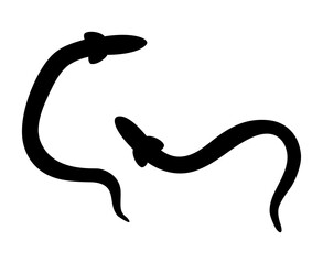 鰻のシルエット