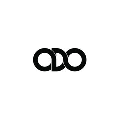 odo letter original monogram logo design