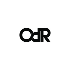odr letter original monogram logo design