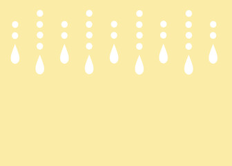 雨のしずく　黄色の背景