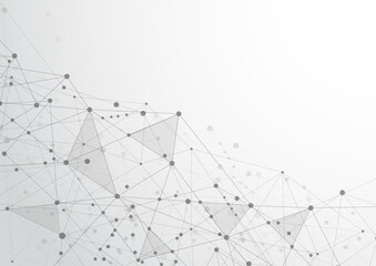 Abstract connecting dots and lines. Connection science background. Vector illustration