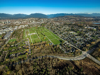 Stock aerial photo of Royal Oak Forest Lawn Burnaby, Canada