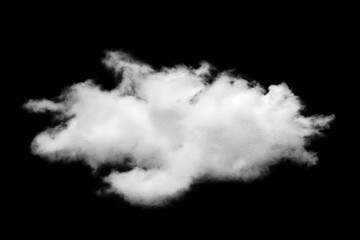 fog white clouds or haze For designs isolated on black background - obrazy, fototapety, plakaty