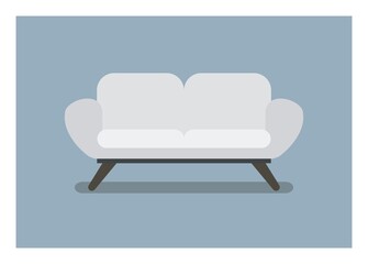 Living room sofa. Simple flat illustration