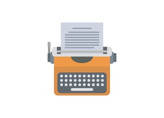 Typewriter machine with round button. 