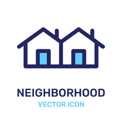 Neighbourhood village icon style vector