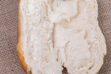 Macro detail of french bread