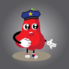 Premium guava fruit cartoon icon logo