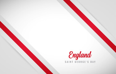Happy st george's day of England with Creative England national country flag greeting background