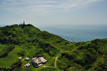 Fototapeta na wymiar Bitou Cape Fishing Port style attractions in Taipei Ruifang,Taiwan