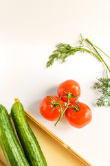 tomatoes and cucumbers