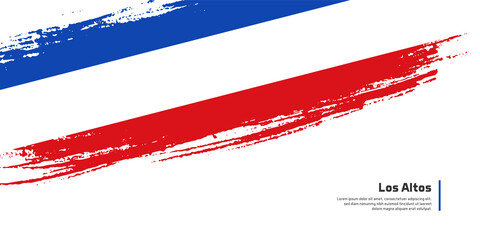 Creative hand drawing brush flag of Los Altos country for special national day
