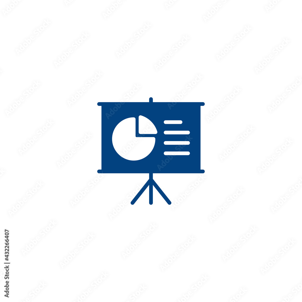 Poster presentation flat icon vector for computer, web and mobile app