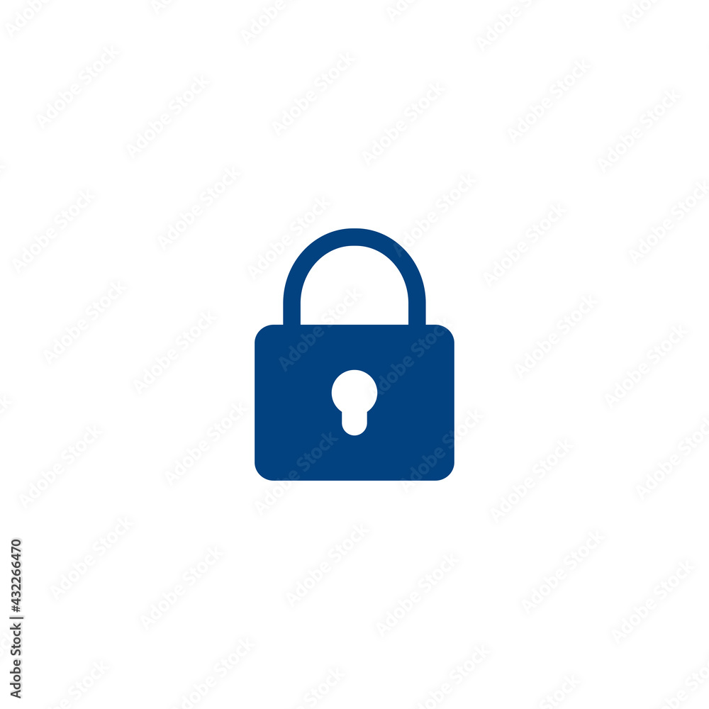 Poster lock flat icon vector for computer, web and mobile app