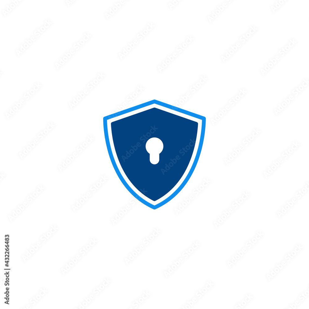Poster shield flat icon vector, security icon for computer, web and mobile app