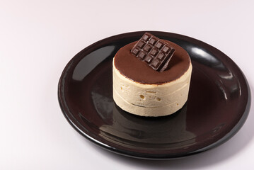 chocolate pie on plate