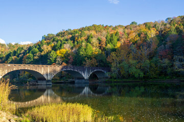 Fototapeta na wymiar Autumn Bridge