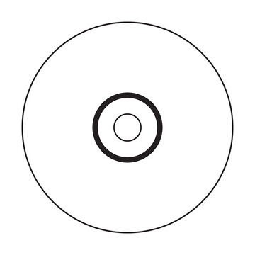 recommend clip art: compact disc line vector illustration