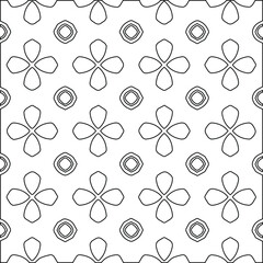  Geometric vector pattern with Black and white colors. Seamless abstract ornament for wallpapers and backgrounds.