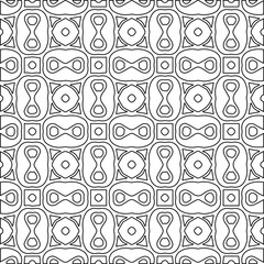  Geometric vector pattern with Black and white colors. Seamless abstract ornament for wallpapers and backgrounds.
