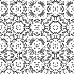  Geometric vector pattern with Black and white colors. Seamless abstract ornament for wallpapers and backgrounds.