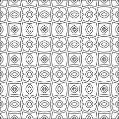  Geometric vector pattern with Black and white colors. Seamless abstract ornament for wallpapers and backgrounds.
