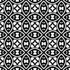  Geometric vector pattern with Black and white colors. Seamless abstract ornament for wallpapers and backgrounds.