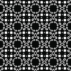  Geometric vector pattern with Black and white colors. Seamless abstract ornament for wallpapers and backgrounds.