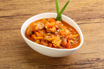 Meat goulash with vegetables