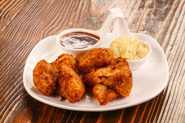 Fried broccoli cabbage with sauce